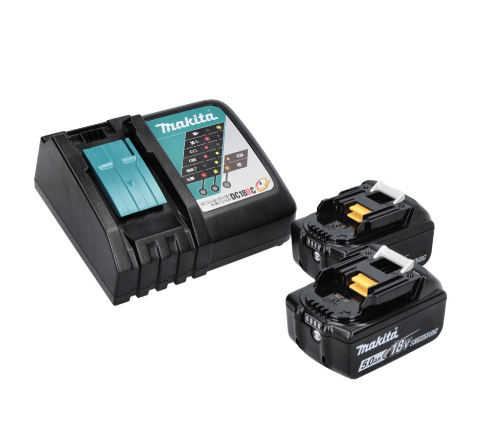 Makita DHP 458 RT perceuse à percussion sans fil 18 V 91 Nm + 2x batteries 5,0 Ah + chargeur