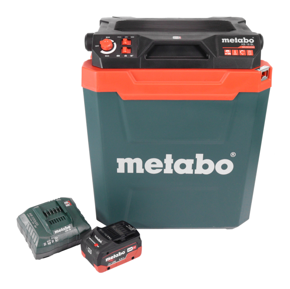 Glacière à batterie Metabo KB 18 BL 18 V avec fonction chauffante 28 l sans balais + 1 batterie 5,5 Ah + chargeur