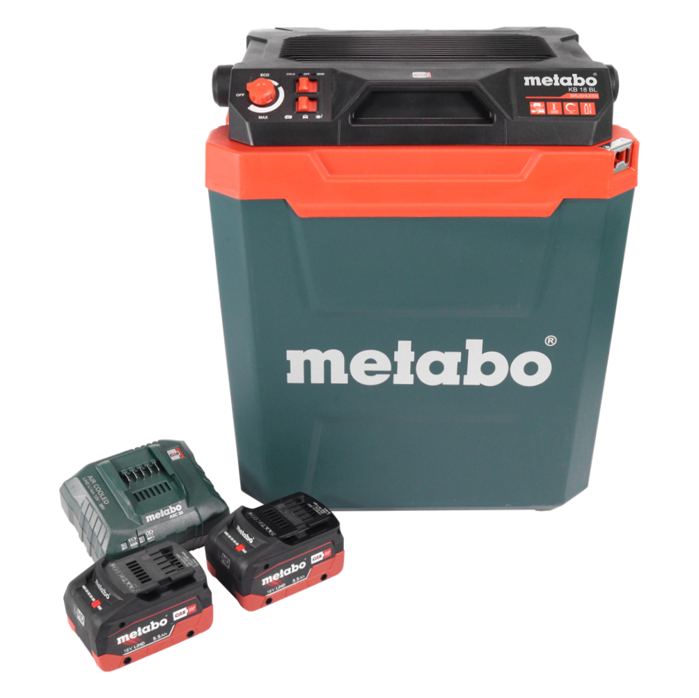 Metabo KB 18 BL Akku Kühlbox 18 V mit Warmhaltefunktion 28 l Brushless + 2x Akku 5,5 Ah + Ladegerät