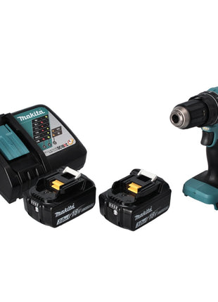 Makita DHP 485 RF perceuse à percussion sans fil 18 V 50 Nm sans balais + 2 batteries 3,0 Ah + chargeur