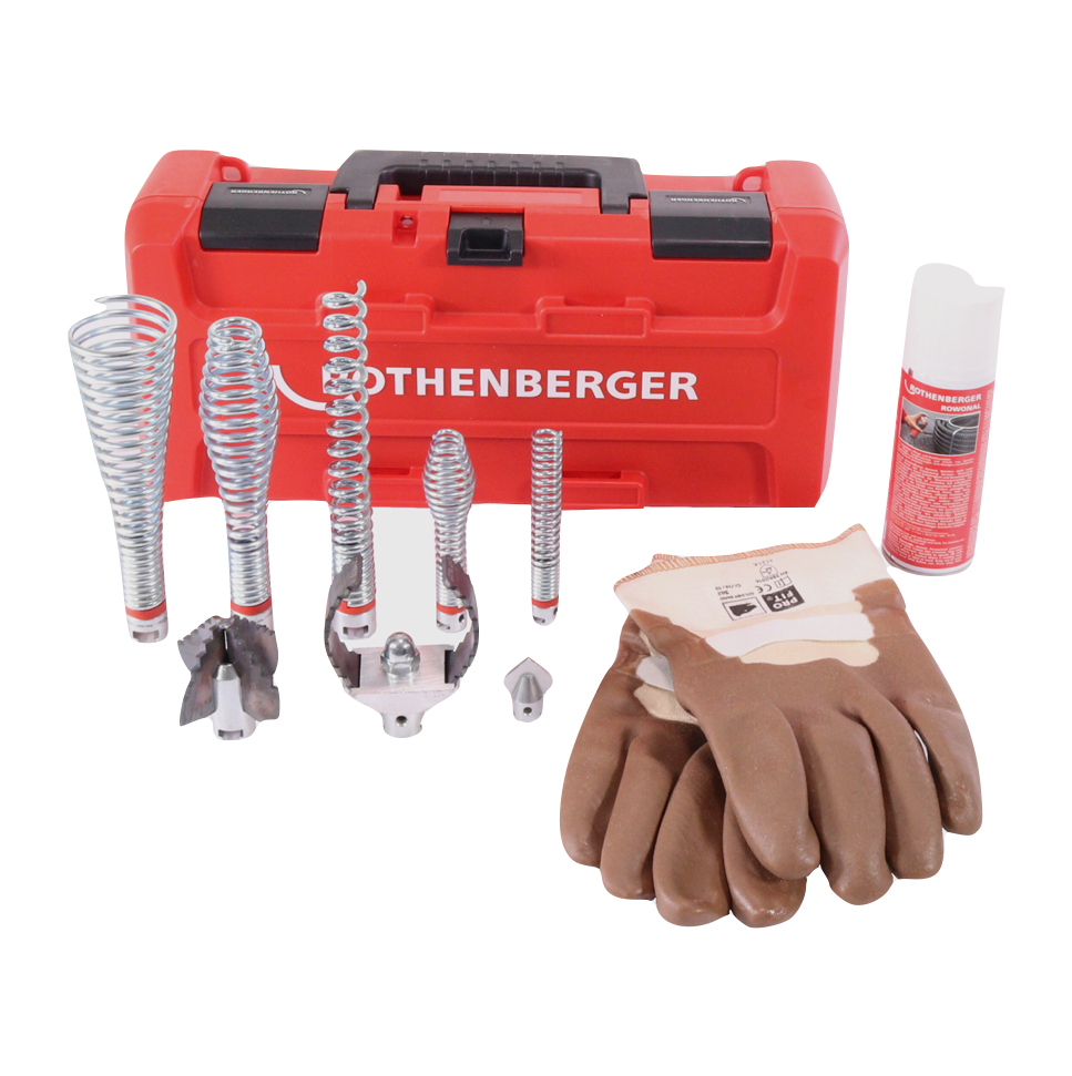 Rothenberger Spiral Werkzeug Set 16 + 22 mm DuraFlex ( 1500003705 ) für Akku Rohrreinigungsmaschine R600 VarioClean - Toolbrothers