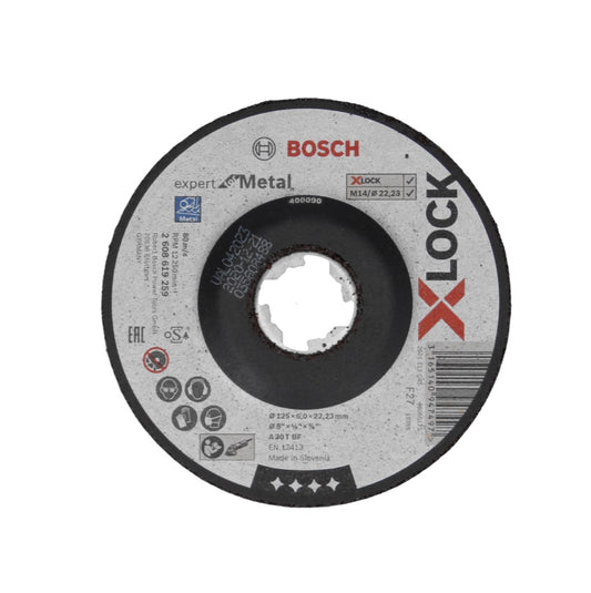 Bosch Expert pour Disque abrasif métal X-LOCK 125 x 22,23 mm 10 pièces (10x 2608619259)