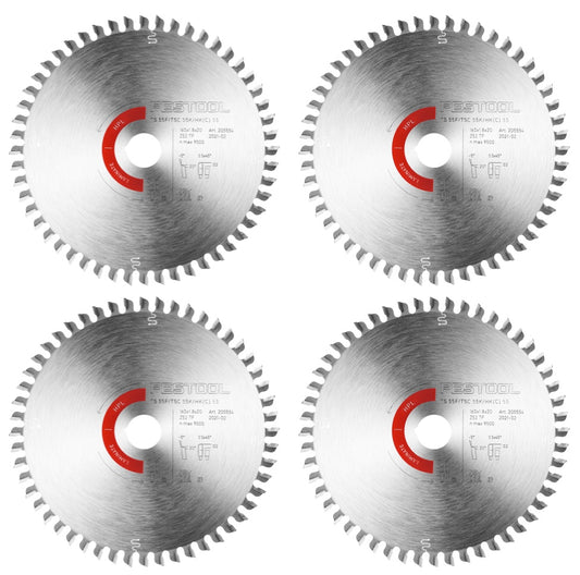 Festool Kreissägeblatt 4x Laminate/HPL HW 160 x 1,8 x 20 TF52 ( 4x 205554 ) für Tauchsägen TS 55 F, TSC 55 K & Handkreissägen HK 55, HKC 55 - Toolbrothers