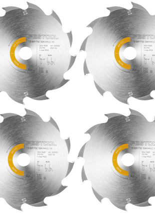 Festool 4x Kreissägeblatt Wood Rip Cut HW 160 x 1,8 x 20 mm PW12 ( 4x 205550 ) für Tauchsägen TS 55 F, TSC 55 K & Handkreissägen HK 55, HKC 55 - Toolbrothers