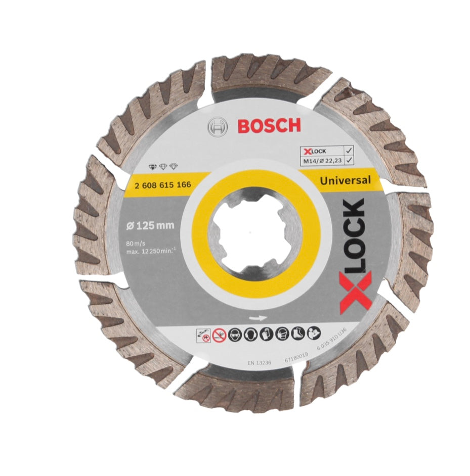 Bosch Expert X-LOCK Diamanttrennscheibe Standard for Universal 125 x 22,23 mm 4 Stk. ( 4x 2608615166 ) - Toolbrothers