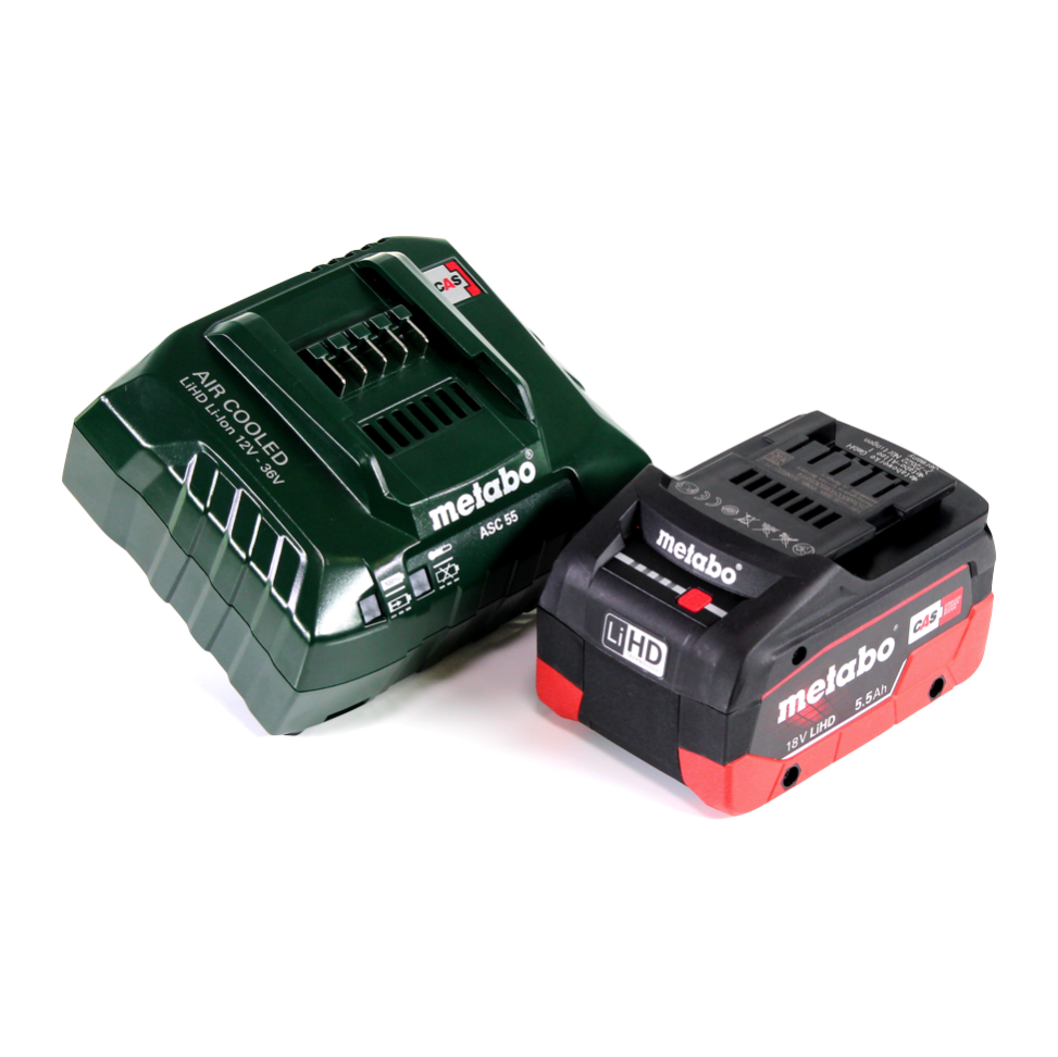 Perceuse à percussion sans fil Metabo SB 18 LTX BL QI 18 V 130 Nm sans balais + 1 batterie 5,5 Ah + chargeur + métaBOX