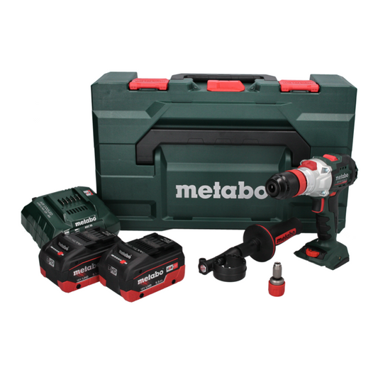 Perceuse à percussion sans fil Metabo SB 18 LTX BL QI 18 V 130 Nm sans balais + 2 batteries 5,5 Ah + chargeur + métaBOX