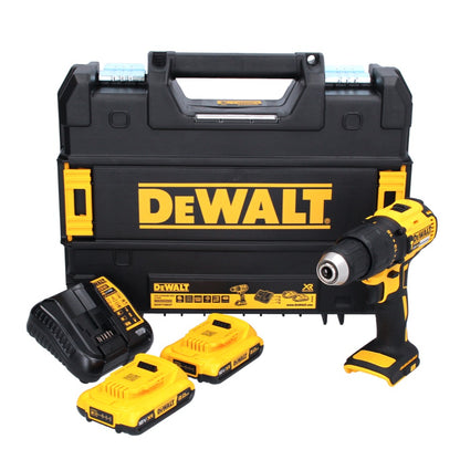 Perceuse à percussion sans fil DeWalt DCD 778 D2T 18 V 65 Nm sans balais + 2 batteries 2,0 Ah + chargeur + TSTAK