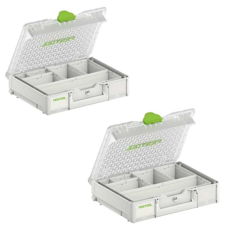 Festool Systainer Organizer SYS3 ORG M 89 6xESB 2 Stk. ( 2x 204854 ) Kleinteile Koffer mit Einsatzboxen - Toolbrothers