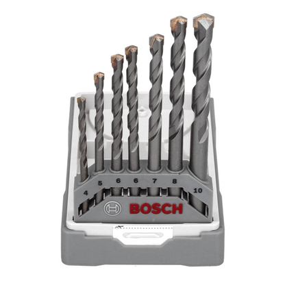 Bosch CYL-3 Coffret de forets à tige ronde pour briques à béton 7 pièces (2607017082) certifié PGM Ø 4 / 5 / 6 / 7 / 8 / 10