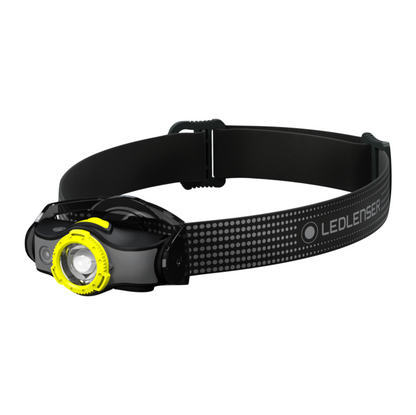 Lampe frontale LED Ledlenser MH5 400 lm IPX4 noir / jaune (502144) + 1x batterie + 1x câble de charge