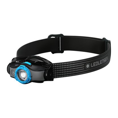 Ledlenser MH5 LED Stirnlampe 400 lm IPX4 Schwarz / Blau ( 502145 ) + 1x Akku + 1x Ladekabel