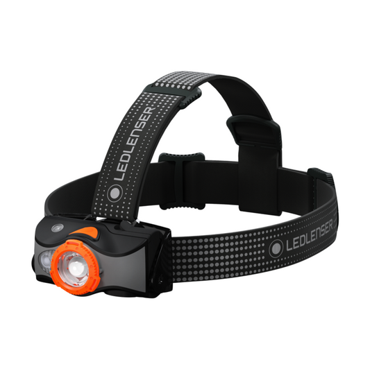 Lampe frontale LED Ledlenser MH7 600 lm IPX4 noir / orange (502153) + 1x batterie + 1x câble de charge