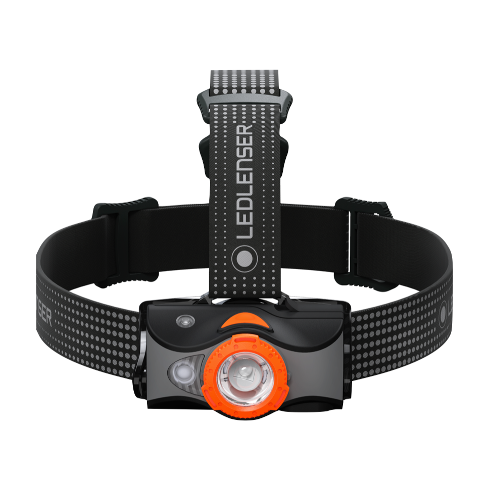 Lampe frontale LED Ledlenser MH7 600 lm IPX4 noir / orange (502153) + 1x batterie + 1x câble de charge