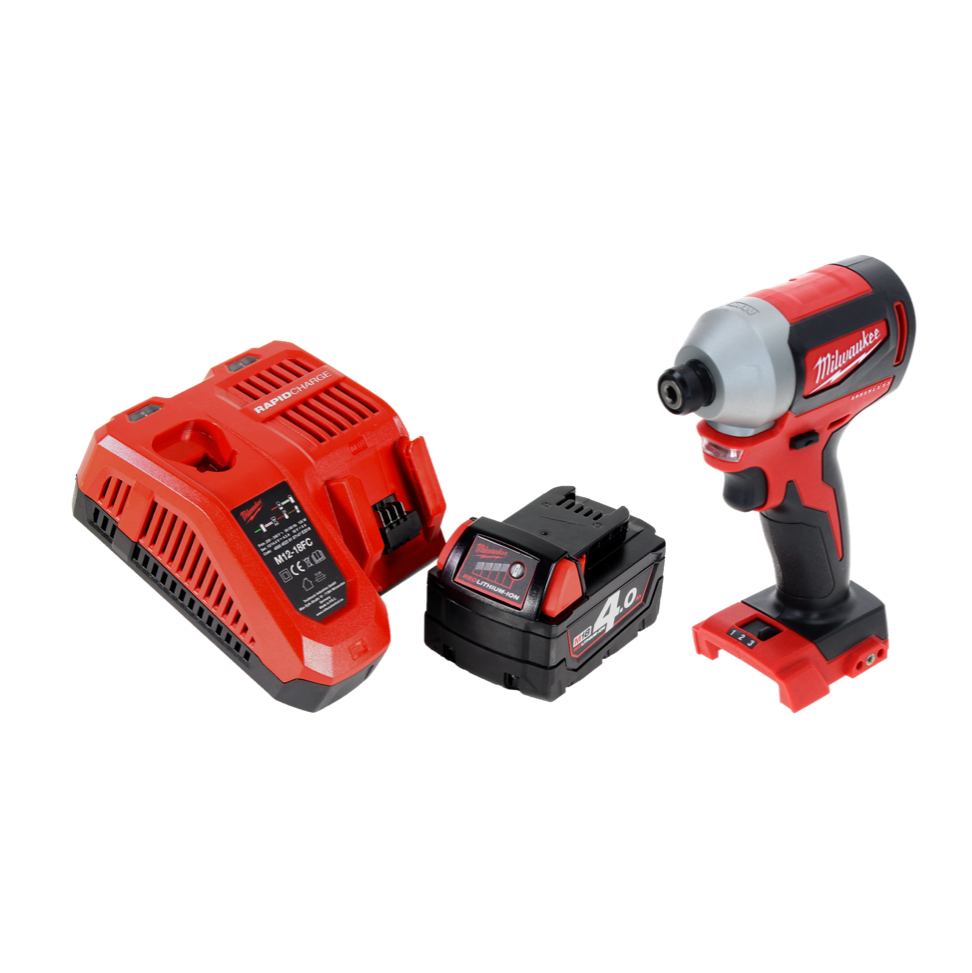 Clé à chocs sans fil Milwaukee M18 BLID2-401FC 18 V 180 Nm 1/4" brushless + 1x batterie 4,0 Ah + chargeur