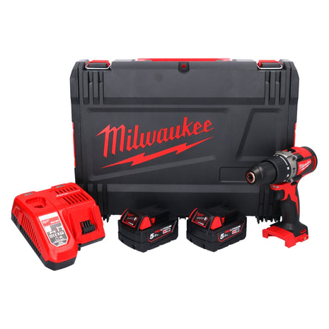 Milwaukee M18 BLPD2-502X Akku Schlagbohrschrauber 18 V 82 Nm Brushless + 2x Akku 5,0 Ah + Ladegerät + HD Box ( 4933464517 ) - Toolbrothers