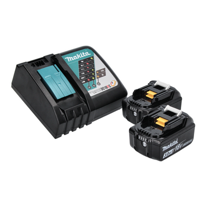 Makita DHP 484 RFJ W perceuse à percussion sans fil 18 V 54 Nm sans balais blanc + 2x batteries 3,0 Ah + chargeur + Makpac