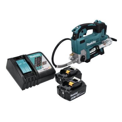 Pistolet graisseur à batterie Makita DGP 180 RG 18 V 690 bar + 2x batteries 6,0 Ah + chargeur