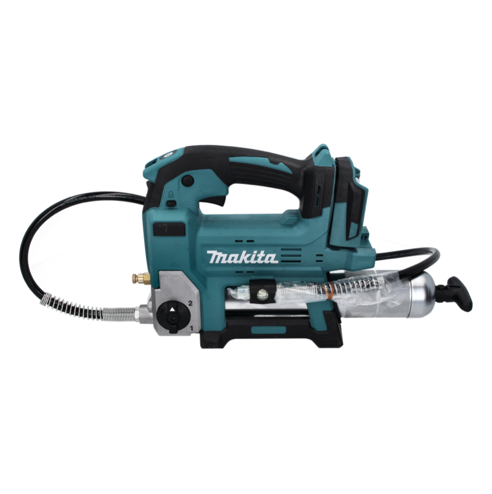 Makita DGP 180 RG Akku Fettpresse 18 V 690 bar + 2x Akku 6,0 Ah + Ladegerät