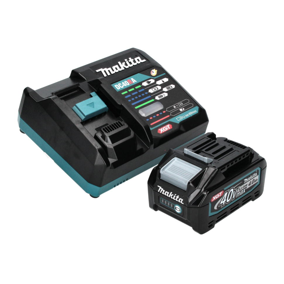 Scie circulaire manuelle à batterie Makita RS 002 GM1 40 V max. 260 mm sans balais + 1x batterie 4,0 Ah + chargeur