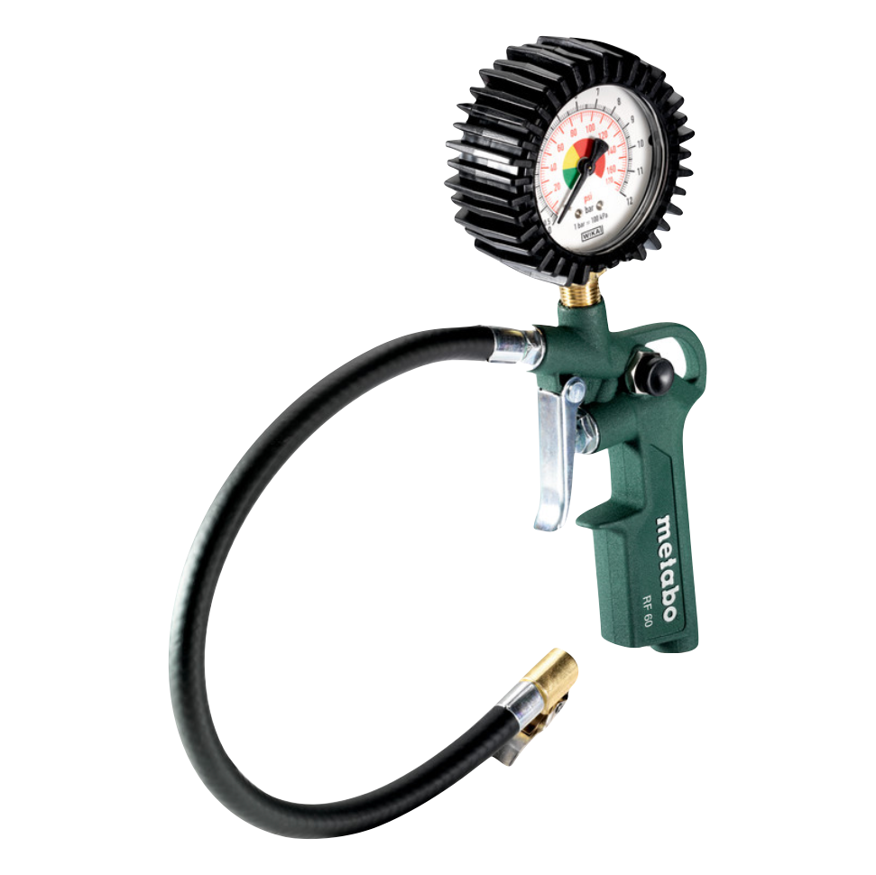 Metabo LPZ 4 set d'outils à air comprimé (601585000) soufflette + jauge de gonflage des pneus + pistolet à peinture + tuyau spiralé