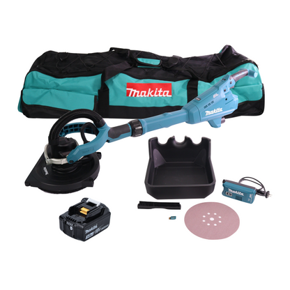 Makita DSL 800 F1X ponceuse à long cou sans balais 18 V 225 mm + 1x batterie 3,0 Ah + accessoires + sac - sans chargeur