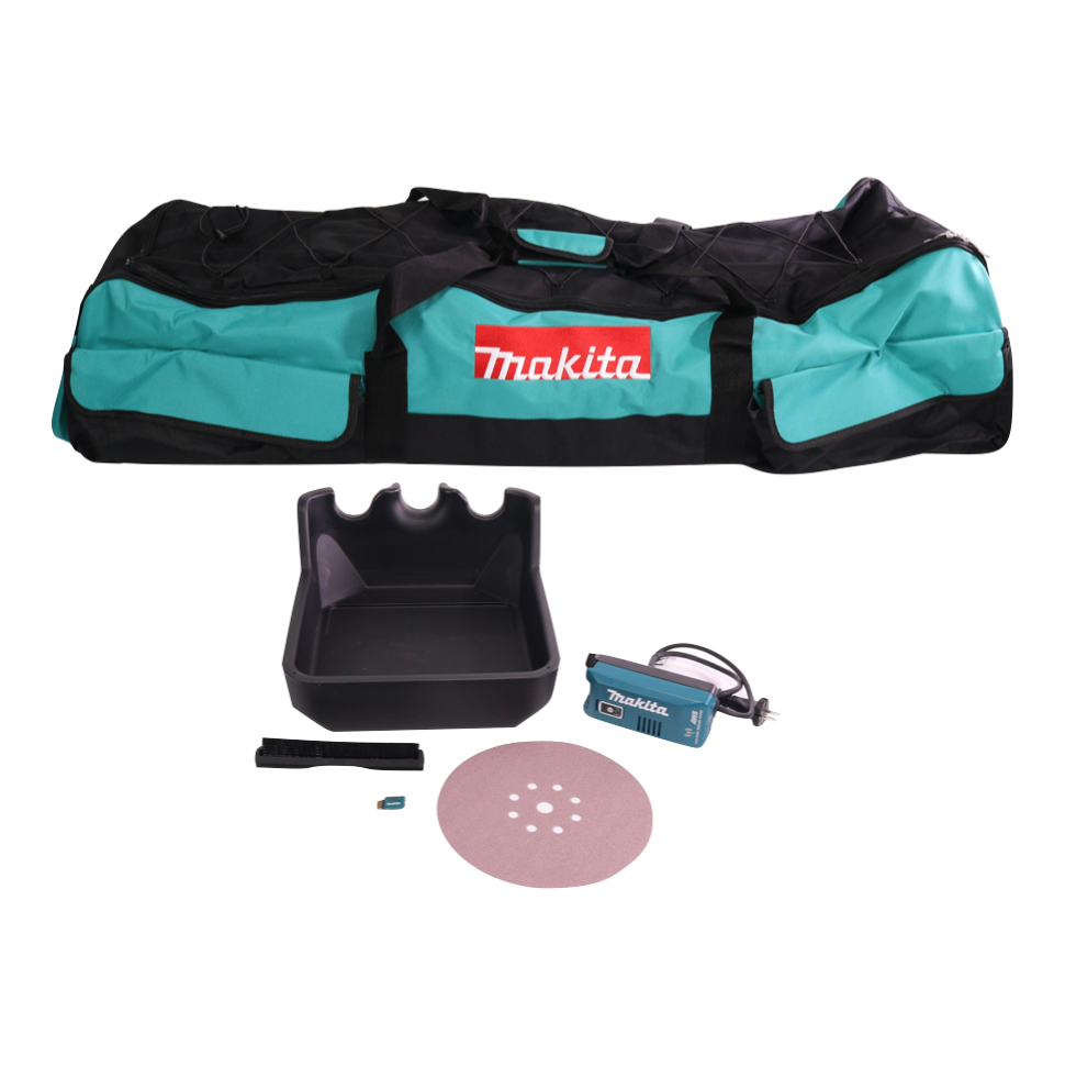 Makita DSL 800 M1X ponceuse à long cou sans balais 18 V 225 mm + 1x batterie 4,0 Ah + accessoires + sac - sans chargeur