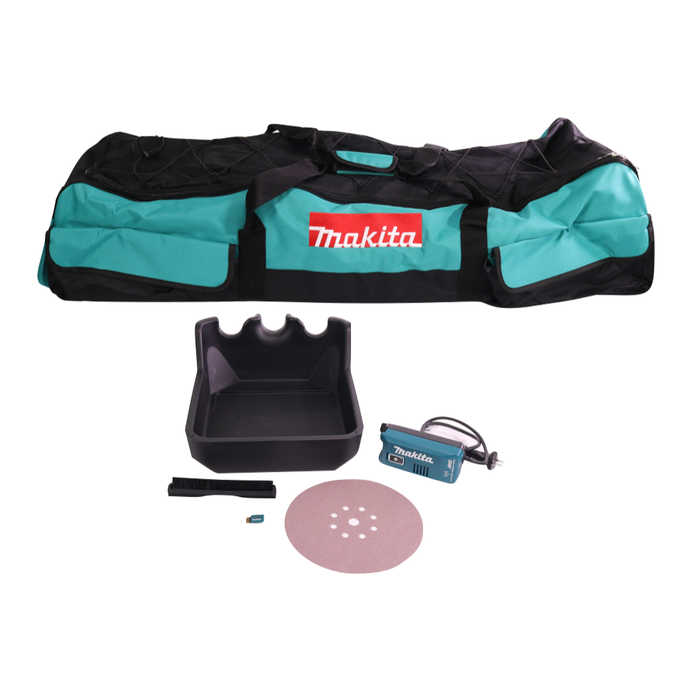 Makita DSL 800 RMX Akku Langhalsschleifer 18 V 225 mm Brushless + 2x Akku 4,0 Ah + Ladegerät + Zubehör + Tasche