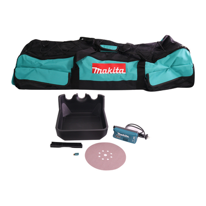 Makita DSL 800 RF1X ponceuse à long col avec batterie 18 V 225 mm sans balais + 1x batterie 3,0 Ah + chargeur + accessoires + sac