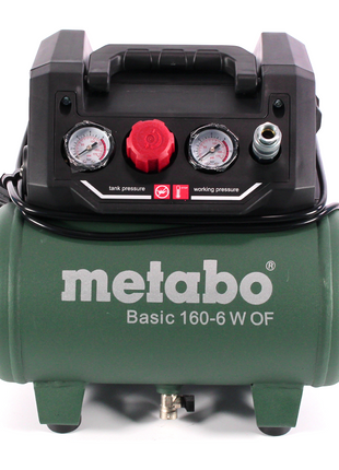 Compresseur Metabo Basic 160-6 W OF 900 W 8 bar (601501000) + jeu d'accessoires 4 pièces