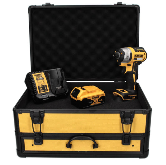 Clé à chocs sans fil DeWalt DCF 887 P1TX 18 V 205 Nm 1/4" sans balais + 1x batterie 5,0 Ah + chargeur + coffret TX