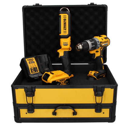 Perceuse à percussion sans fil DeWalt DCD 796 P1 TX 18 V 70 Nm sans balais + 1x batterie 5,0 Ah + chargeur + lampe + coffret TX