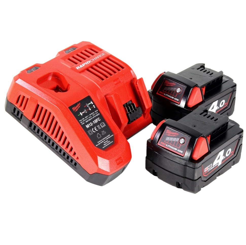 Outil multifonction à batterie Milwaukee M18 FMT-402 FC 18 V sans balais + 2x batteries 4,0 Ah + chargeur