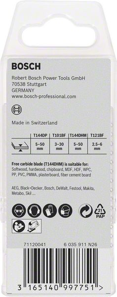 Bosch Stichsägeblatt Set 15tlg. für Holzarbeiten ( 2607011437 ) HCS / CT / BIM