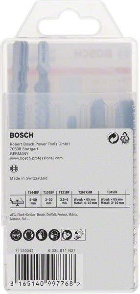 Jeu de lames de scie sauteuse Bosch 15 pièces. pour menuiserie (1x 2607011438) HCS / CT / BIM