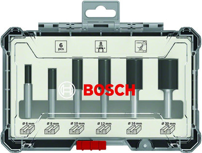 Bosch Nutfräser Set 8 mm 6 tlg. + Koffer ( 2607017466 ) für Oberfräse - Toolbrothers