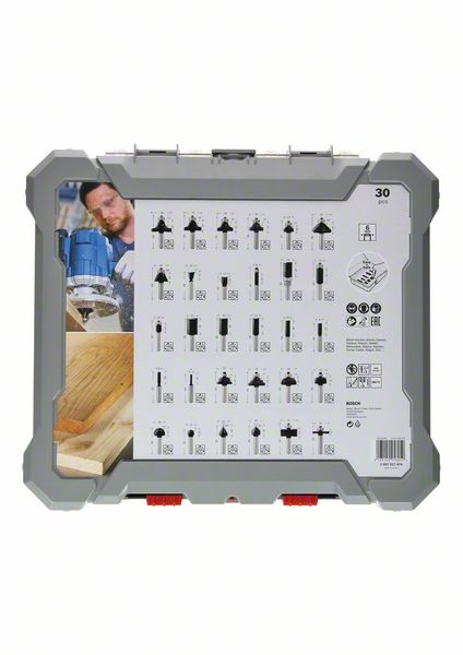 Bosch DIN EN-847 Kit: Fraises mixtes, 6 mm - 30 pcs. ( 2607017474 )