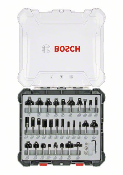 Bosch DIN EN-847 Kit: Fraises mixtes, 6 mm - 30 pcs. ( 2607017474 )