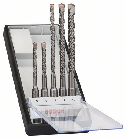 Bosch Set Forets Robust Line SDS plus-5 pour perceuse 5/6/8/10mm, certifié PGM, 5pcs. ( 2607019927 )