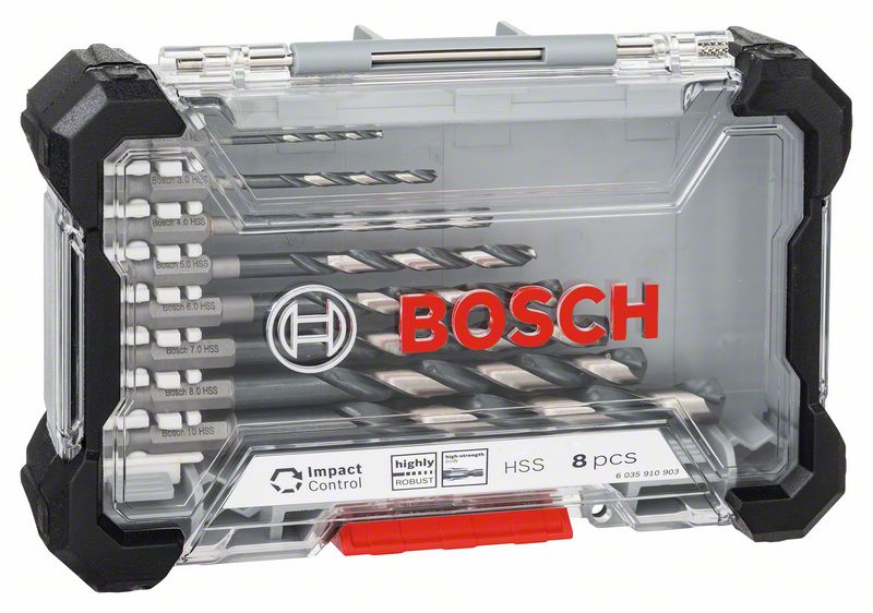 Bosch Impact Controll HSS Spiral Bohrer Set 8 Teilig 2 - 10 mm Metallbohrer ( 2608577146 ) - Toolbrothers