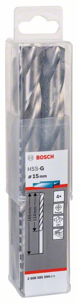 Bosch Spiralbohrer HSS-Co 8,0 x 75 x 117 mm 5 Stk. ( 2608585894 ) Kobalt Legierung DIN 338 für Metall - Toolbrothers