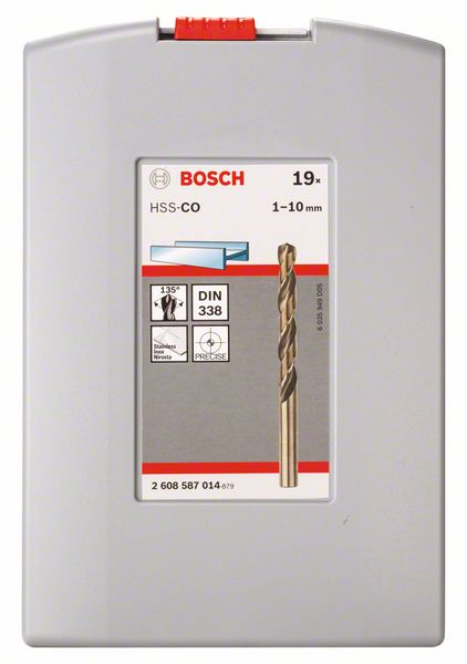 Bosch Pro Box Metallbohrer Set HSS ( Cobalt-Legierung ) - 19 - teilig 1 - 10 mm ( 2608587014 ) - Toolbrothers