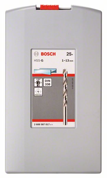 Bosch Pro Box Metallbohrer Set HSS-G 25 tlg. 1 - 13 mm ( 2608587017 ) - Toolbrothers