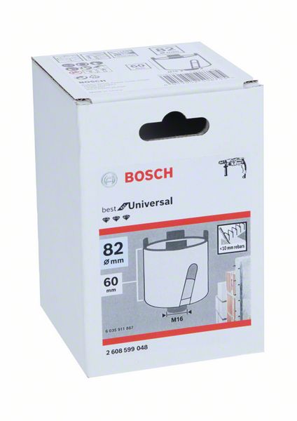 Bosch Best for Universal Steckdosen Bohrkrone 82mm M16 ( 2608599048 ) - Toolbrothers