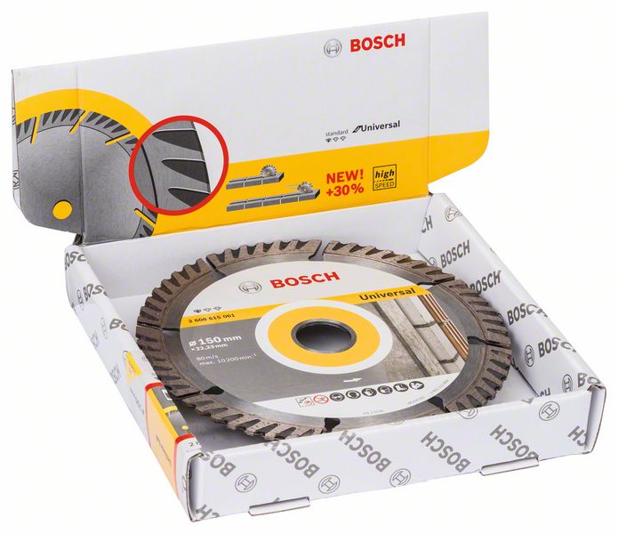 Bosch Standard for Universal Diamanttrennscheibe 150 x 22,23 mm 10 Stk. ( 2608615062 ) - Toolbrothers