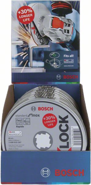 Bosch Trennscheiben X-LOCK 125 x 22,23mm Standard for Inox (  2608619267 ) - Toolbrothers