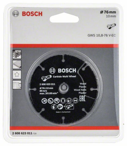 Bosch Trennscheibe Carbide Multiwheel 76 mm ( 2608623011 ) für GWS 10,8-76 / 12V-76 - Toolbrothers