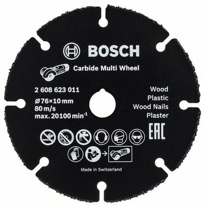 Bosch Trennscheibe Carbide Multiwheel 76 mm ( 2608623011 ) für GWS 10,8-76 / 12V-76 - Toolbrothers