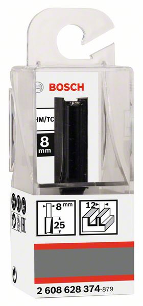 Bosch Nutenfräser Standard for Wood 8 x 12 x 62 mm ( 2608628374 ) Zweischneidig, extra lang - Toolbrothers