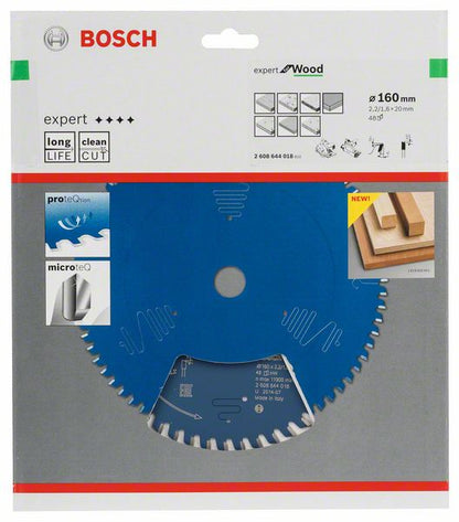 Bosch Kreissägeblatt Expert for Wood Holz 160 x 20 x 2,2 mm 48 Zähne ( 2608644018 ) - Toolbrothers